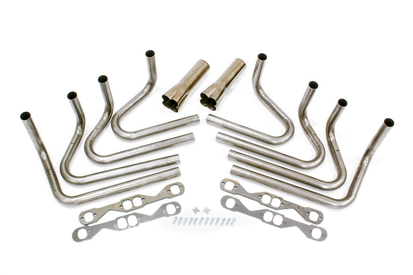 Headers - Dyno - Weld-Up Kit - 1.75 in Primary - 3 in Weld-On Collector - Steel - Natural - Small Block Chevy - Kit