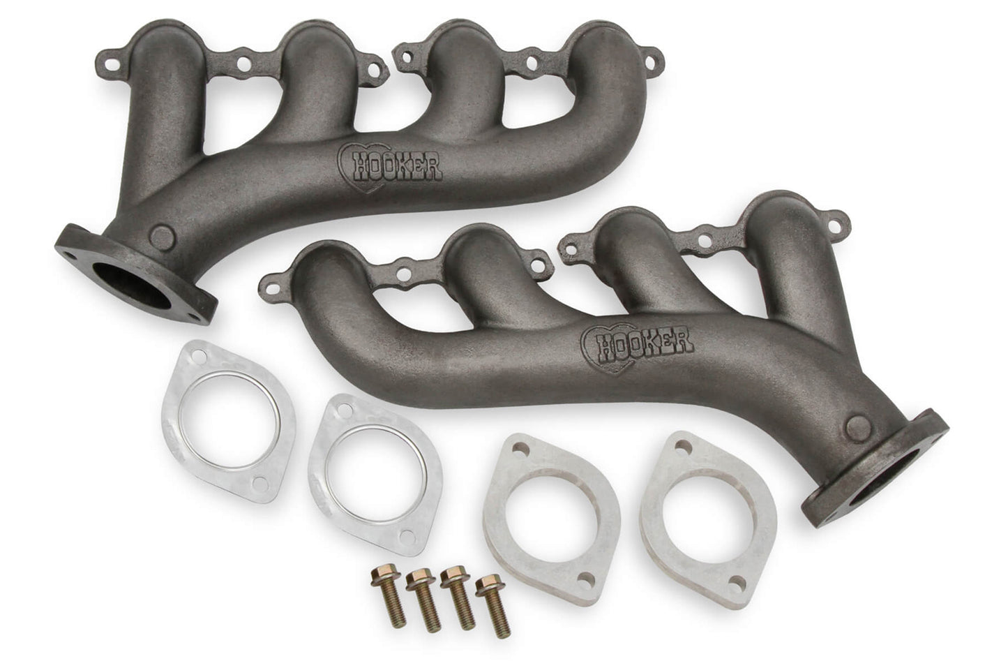 Engine & Accessories Manifold - LS Cast Iron - 2.50 in Outlet - Ductile Iron - Natural - GM LS-Series - Pair