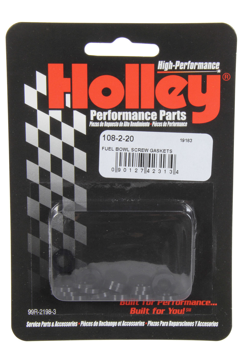 Fuel Bowl Screw Gasket - 0.219 in ID - 0.063 in Thick - Nylon - Holley Carburetors - Set of 20