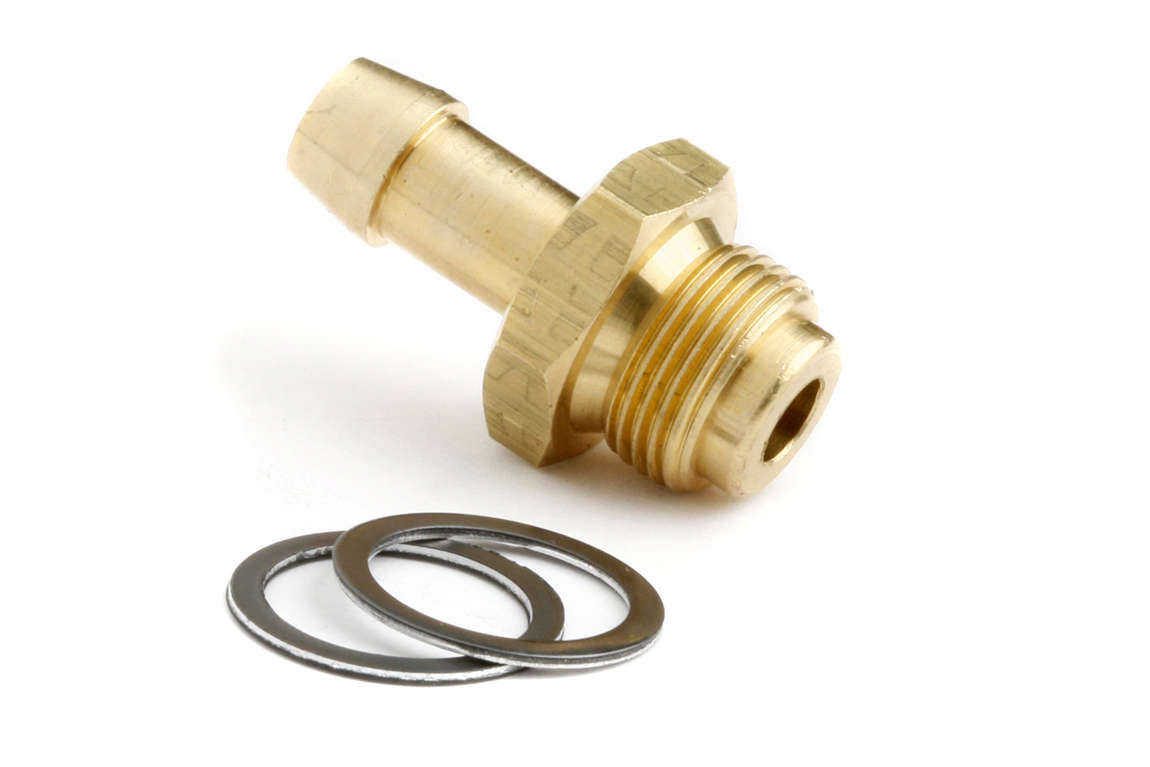 Fitting - Adapter - Straight - 9/16-24 in Male to 5/16 in Hose Barb - Brass - Natural - Each