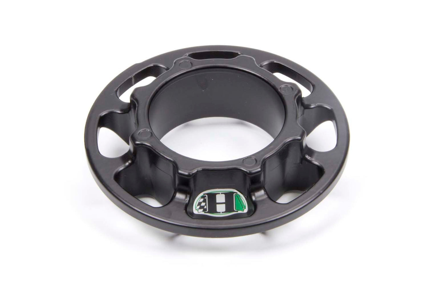 Coil-Over Adapter - 2-1/2 in Coil-Over to 5 in Spring - 1.3 lb Per Pair - IMCA Approved - Aluminum - Black Powder Coat - Each