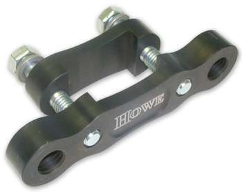 Clevis - Clamp-On - IMCA Approved - Adjustable - Billet Steel - Black Anodized - Rod End to 2 in Square or Rectangle Tubing - Kit