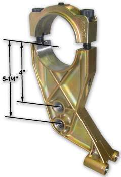 Trailing Arm Bracket - Adjustable - Clamp-On - 3 in OD Axle Tubes - Steel - Cadmium - Kit