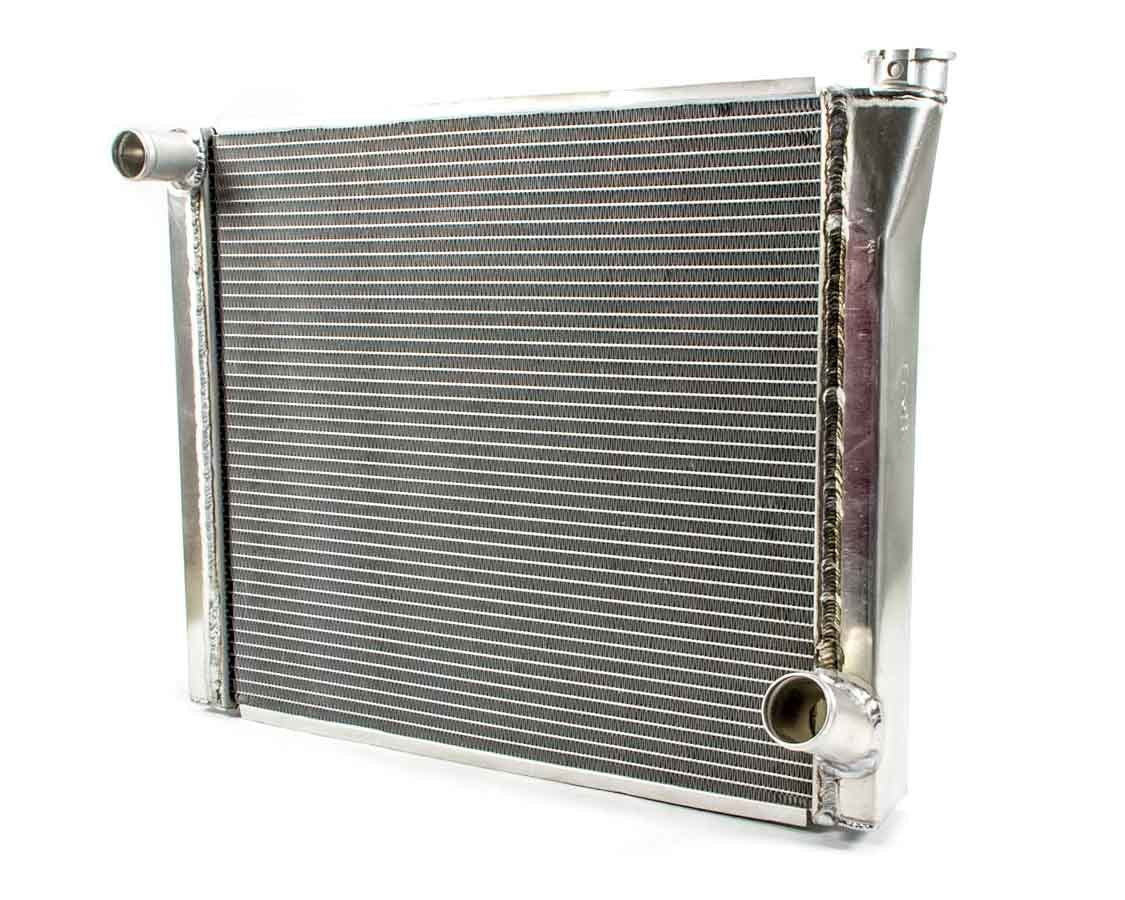 Radiator - 24.25 in W x 19.25 in H x 3 in D - Driver Side Inlet - Passenger Side Outlet - Aluminum - Natural - Each