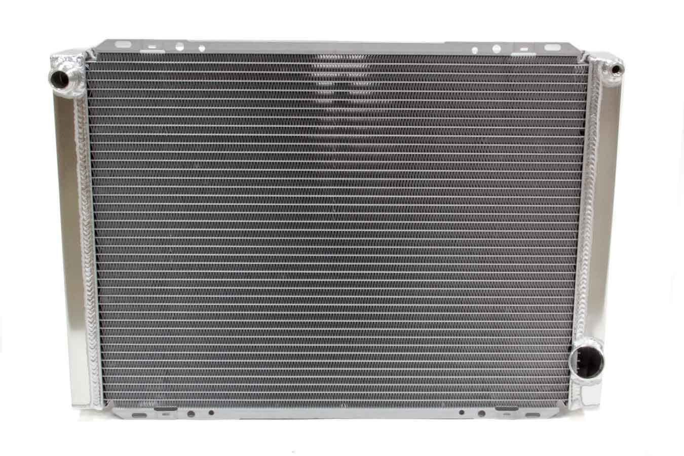 Radiator - 27.75 in W x 19.5 in H x 3 in D - Driver Side Inlet - Passenger Side Outlet - Aluminum - Natural - Chevy - Each
