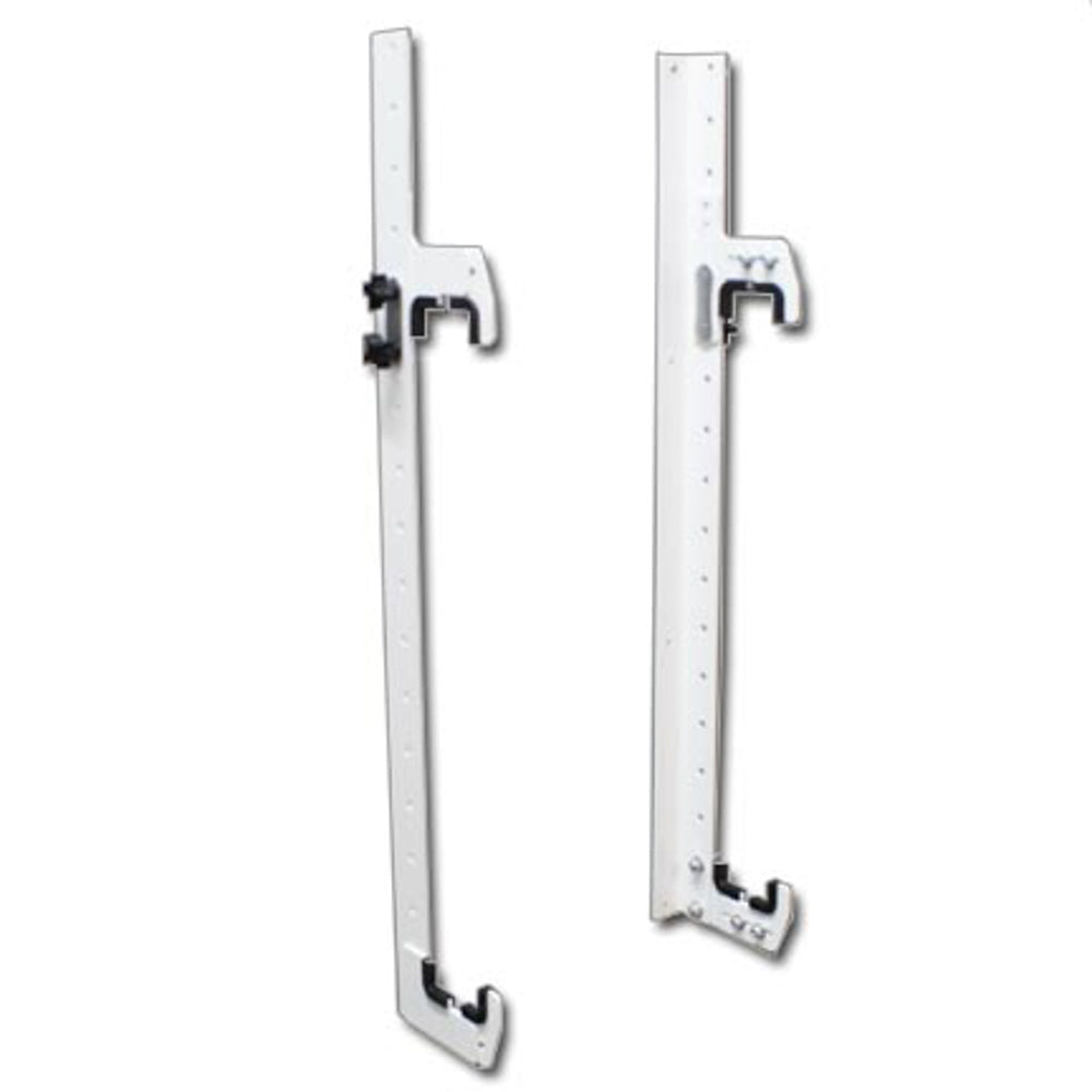 Radiator Hanger - Wall Mount - Adjustable - 24 in Tall - 2.25 in Wide Radiators - Aluminum - White Powder Coat - Kit