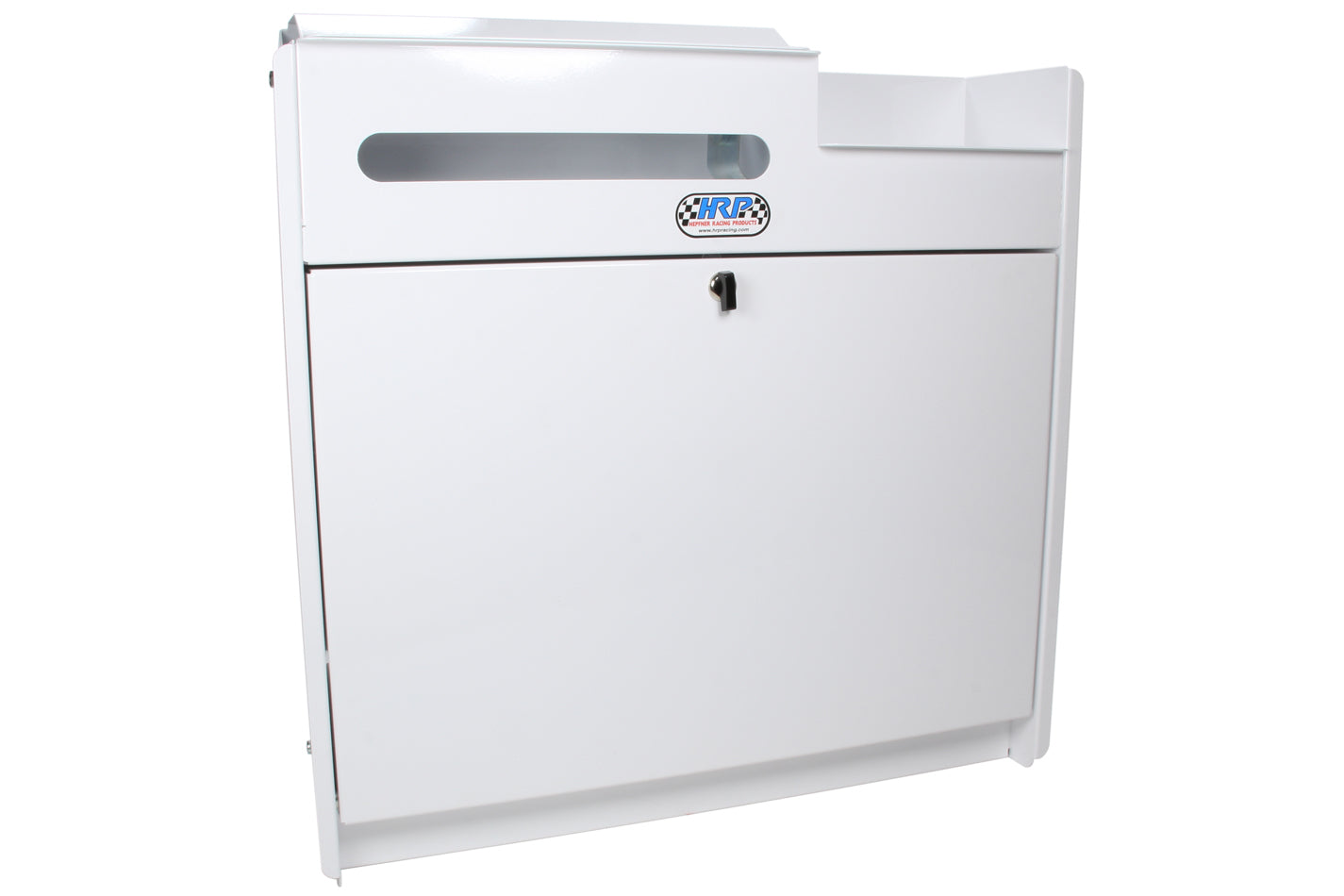 Trailer Cabinet - Wall Mount - 23 in Square - Integral Utility Shelf - Aluminum - White Powder Coat - Each