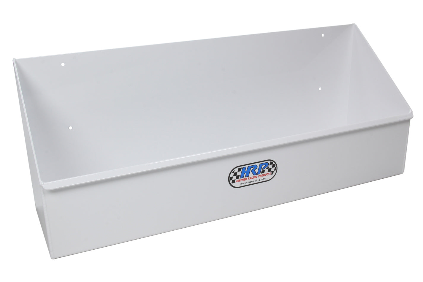 Gear Case Rack - Horizontal - 21 in Long - 8.25 in Tall - 6 in Deep - 10 Case Capacity - Aluminum - White Powder Coat - Each