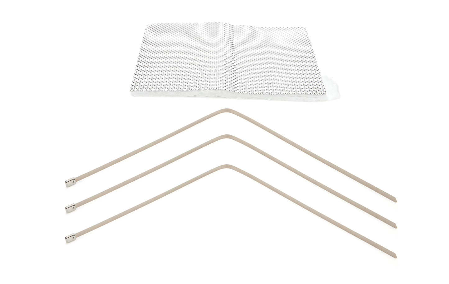 Engine & Accessories Shield - Cat Armor - 1/4 in Thick x 8 in Wide x 12 in Long - 1800 Degrees - Locking Ties Included - Aluminized Multi-Layer Cloth - Each
