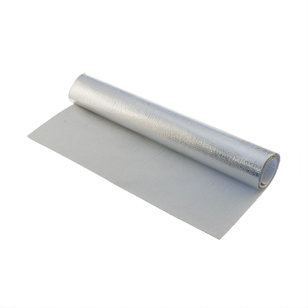Heat Shield - 24 x 24 in Sheet - Self Adhesive Backing - Aluminized Insulated Mat - Silver - Each