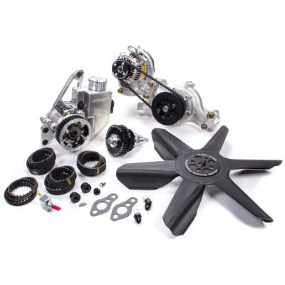 Pulley Kit - HTD - Aluminum - Black Anodized - Small Block Chevy - Kit