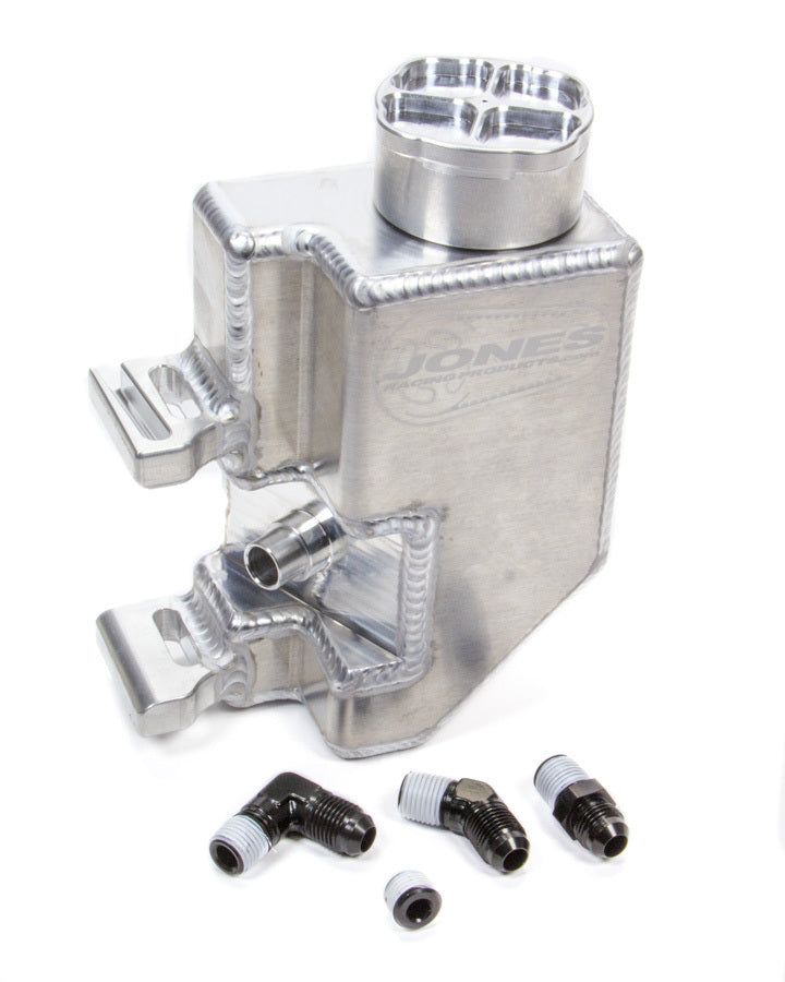 Power Steering Reservoir - Bolt-On - 18 oz - Aluminum - Natural - GM Type 2 Pump - Each