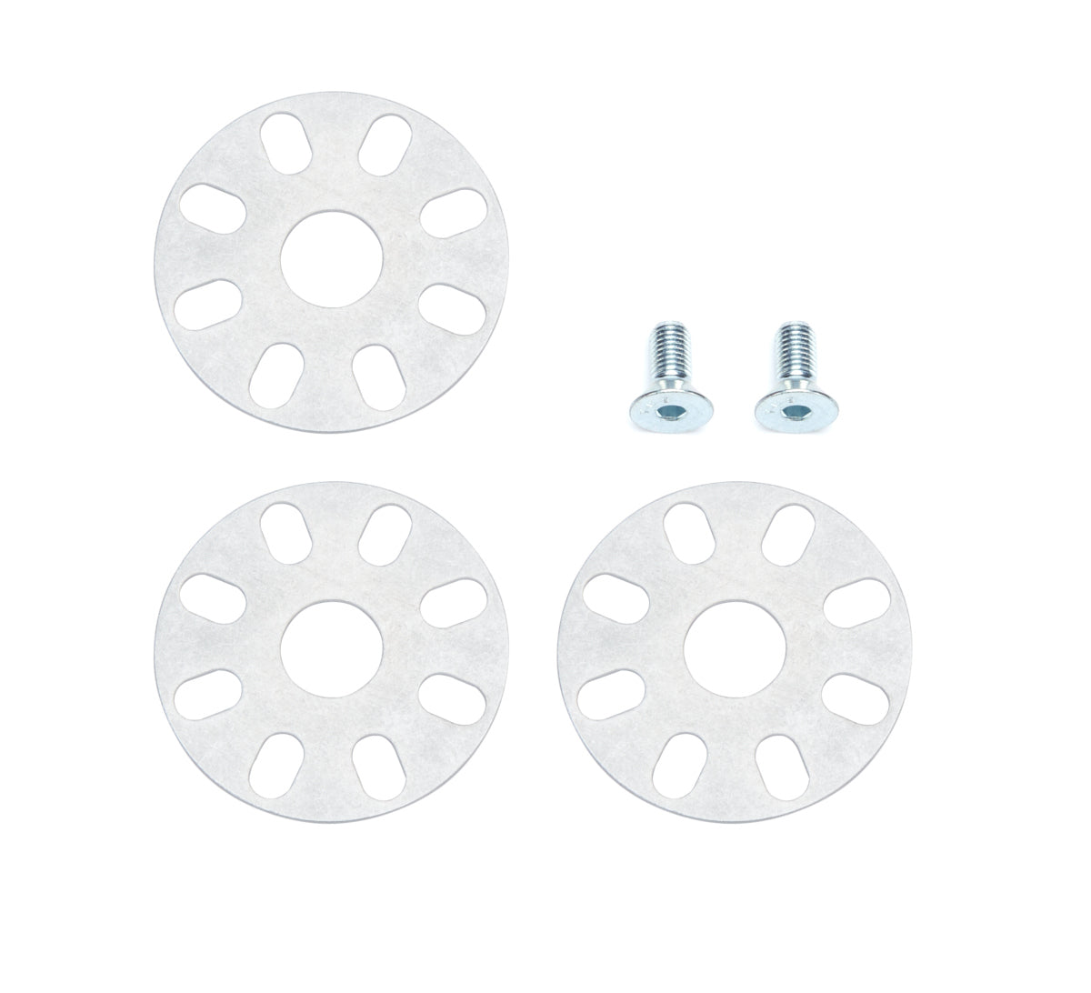 Water Pump Pulley Shim - 0.063 in Thick - 5/8 in and 3/4 in Shaft - Aluminum - Natural - Set of 3