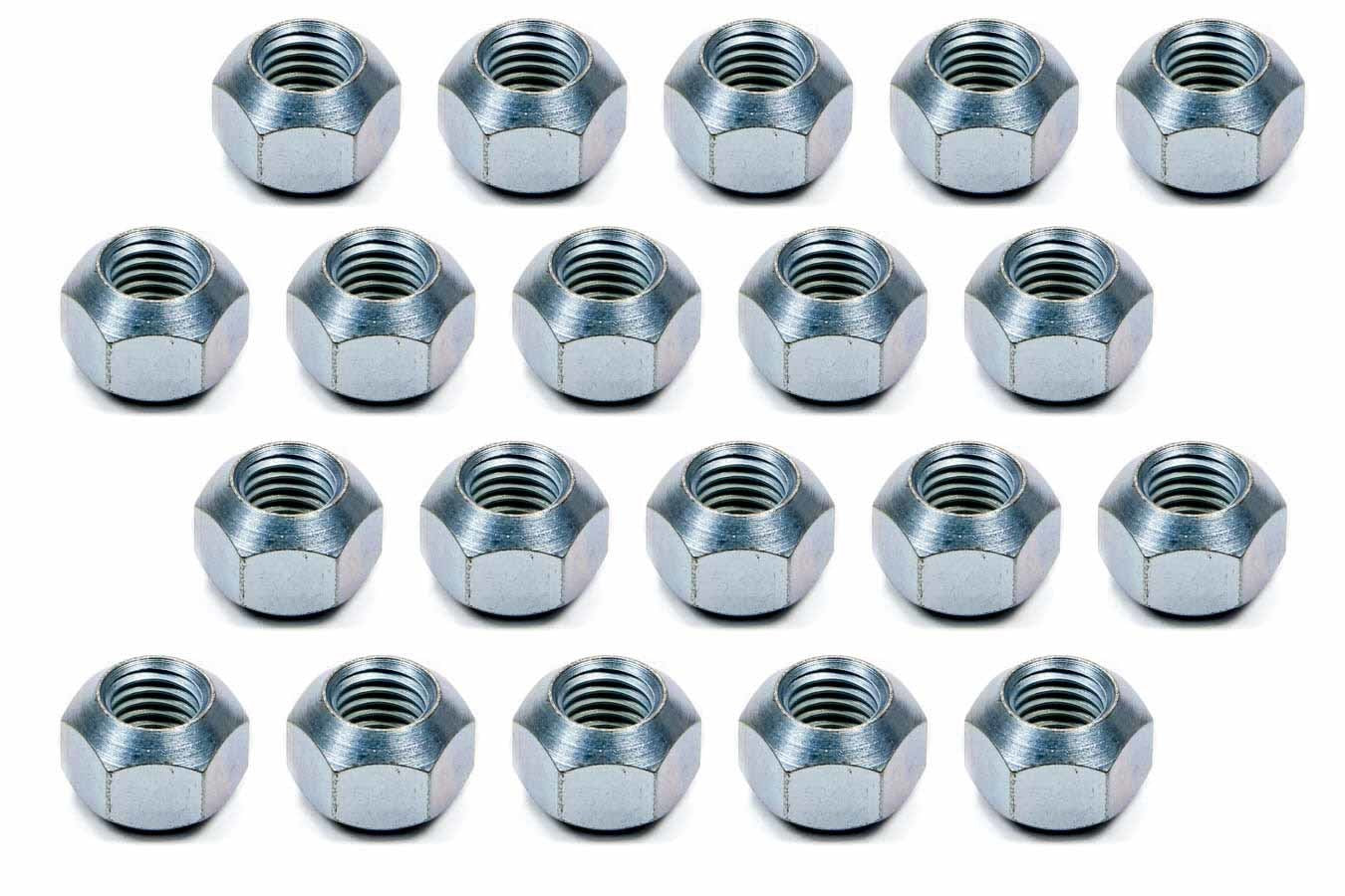 Lug Nut - 5/8-11 in Right Hand Thread - 1 in Hex Head - Double 45 Degree - Open End - Steel - Zinc Oxide - Set of 20