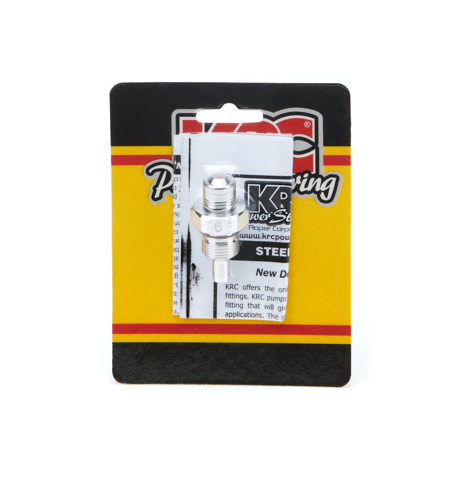 Flow Control Valve - Power Steering - 6 AN Male to 18 mm - ID Mark 6 - Aluminum - Natural - Kit