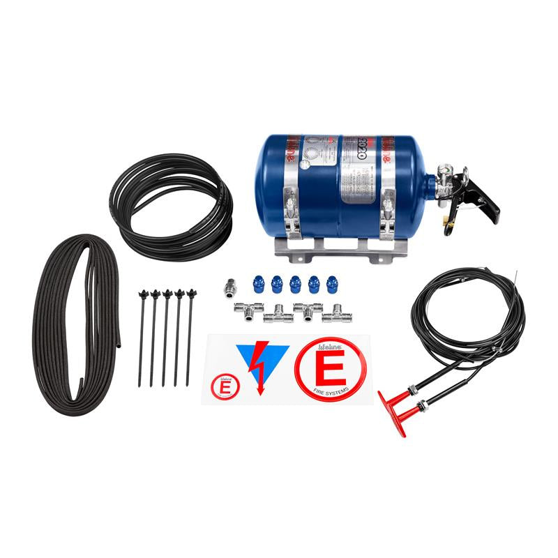 Fire Suppression System - Zero 2000 - 3.00 L Bottle - Fittings / Pull Cable / Mount - Kit