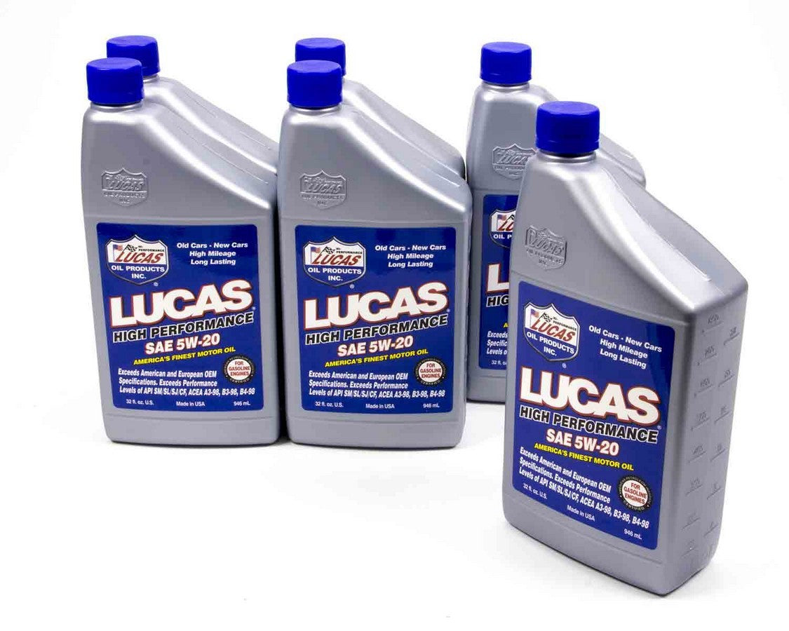 Motor Oil - High Performance - 5W20 - Conventional - 1 qt Bottle - Set of 6