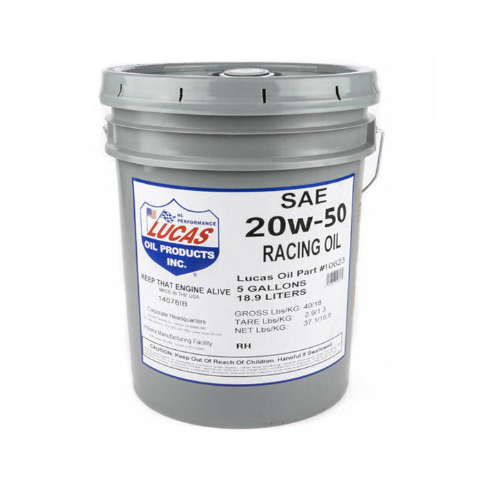 Motor Oil - Racing - High Zinc - 20W50 - Conventional - 5 gal Bucket - Each