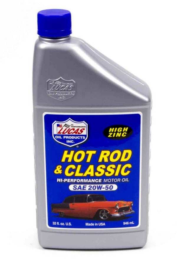 Motor Oil - Hot Rod and Classic Car - High Zinc - 20W50 - Conventional - 1 qt Bottle - Each