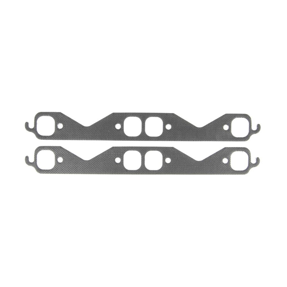 Engine & Accessories Header / Manifold Gasket - 1.355 x 1.485 in Stock Port - Steel Core Graphite - Small Block Chevy - Pair
