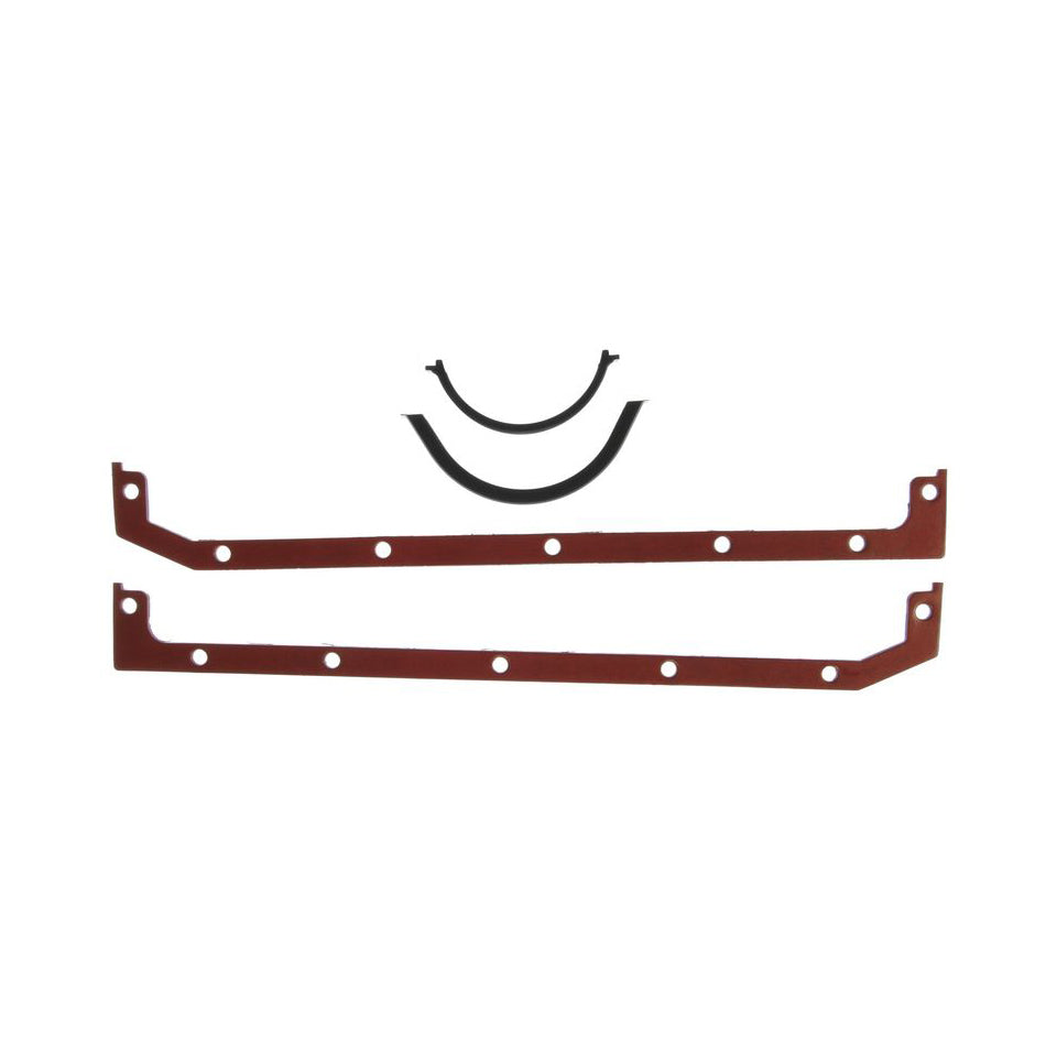 Oil Pan Gasket - 1-Piece - Steel Core Laminate - Thick Front Seal - 1-Piece Seal - Small Block Chevy - Kit
