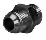 Fitting - Adapter - Straight - 12 AN Male to 12 AN Male O-Ring Seal - Aluminum - Black Anodized - Each