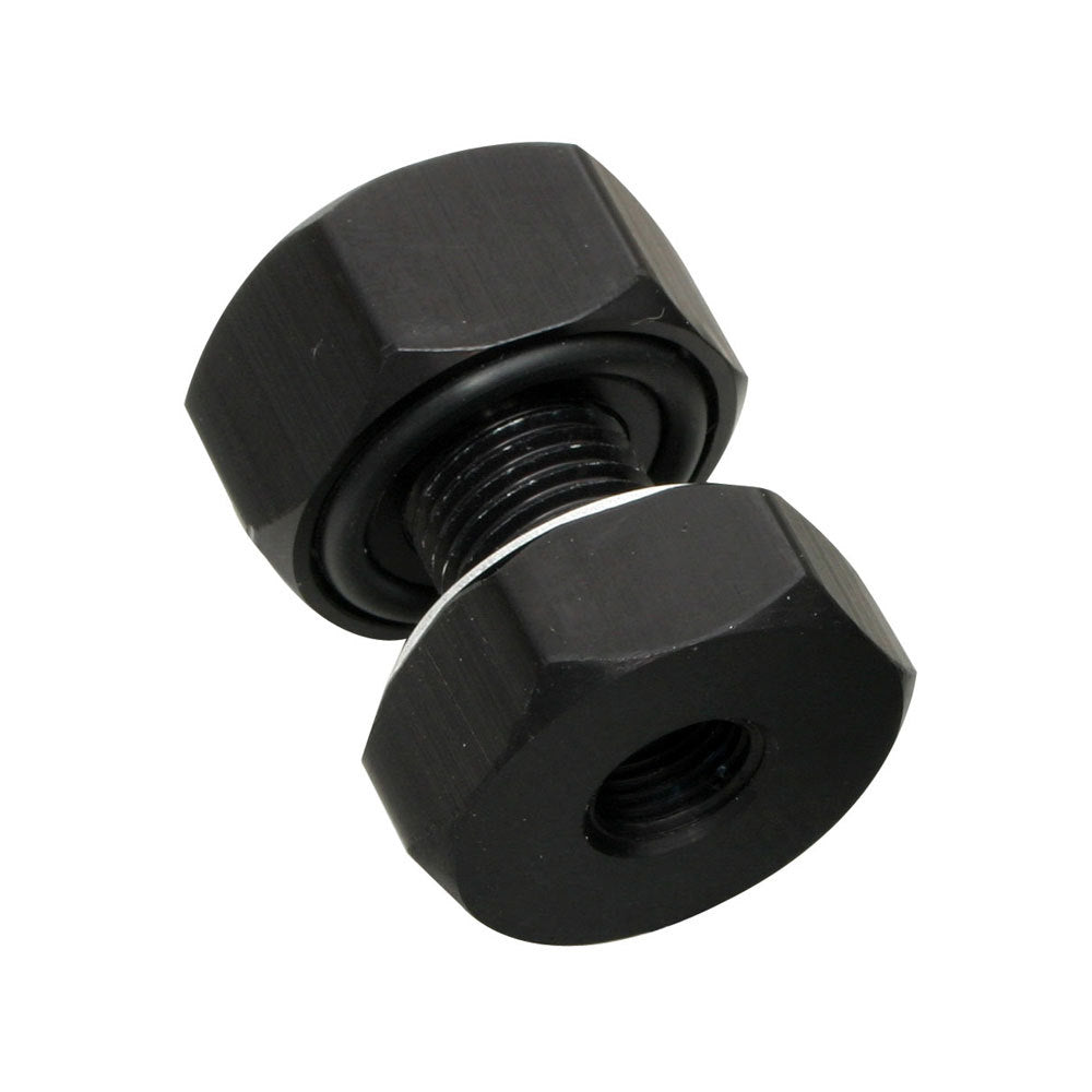 Fitting - Bulkhead - 1/8 in NPT Female O-Ring Seal - Aluminum - Black Anodized - Each