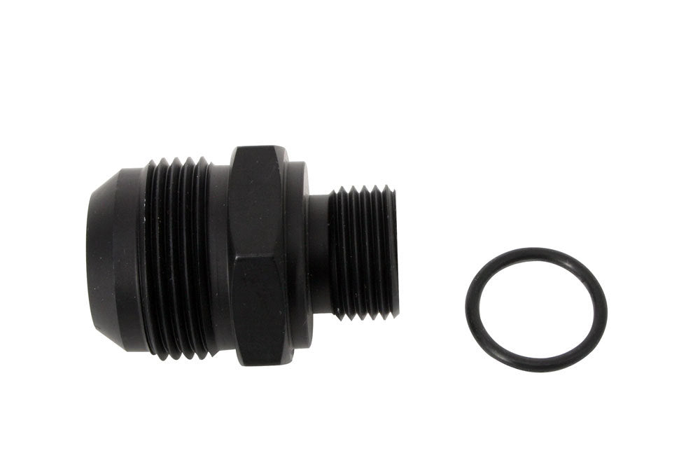 Fitting - Adapter - Straight - 10 AN Male O-Ring Seal to 16 AN Male - Aluminum - Black Anodized - Each
