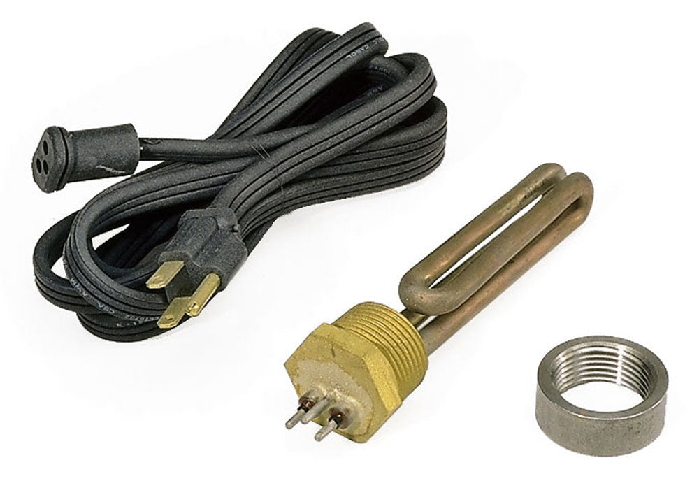 Engine Oil Heater - Internal Element - 212 Watt - 120V - 7 ft Cord - Weld-On - 1-1/4 in NPT Steel Fitting - Kit