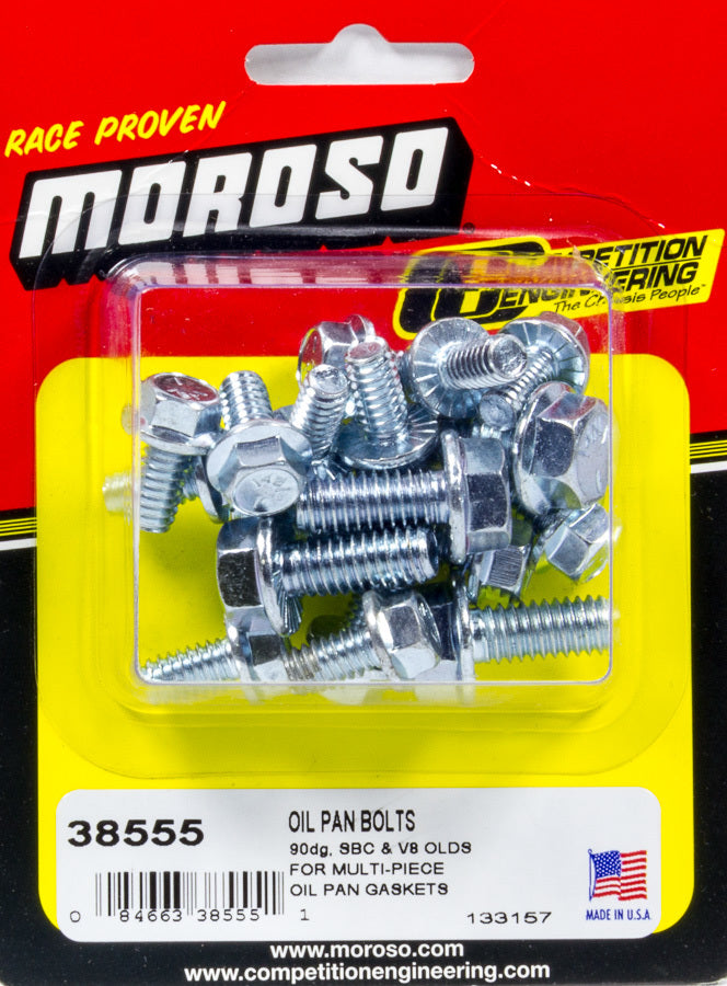 Oil Pan Bolt Kit - Hex Head - Steel - Zinc Plated - Small Block Chevy - Kit