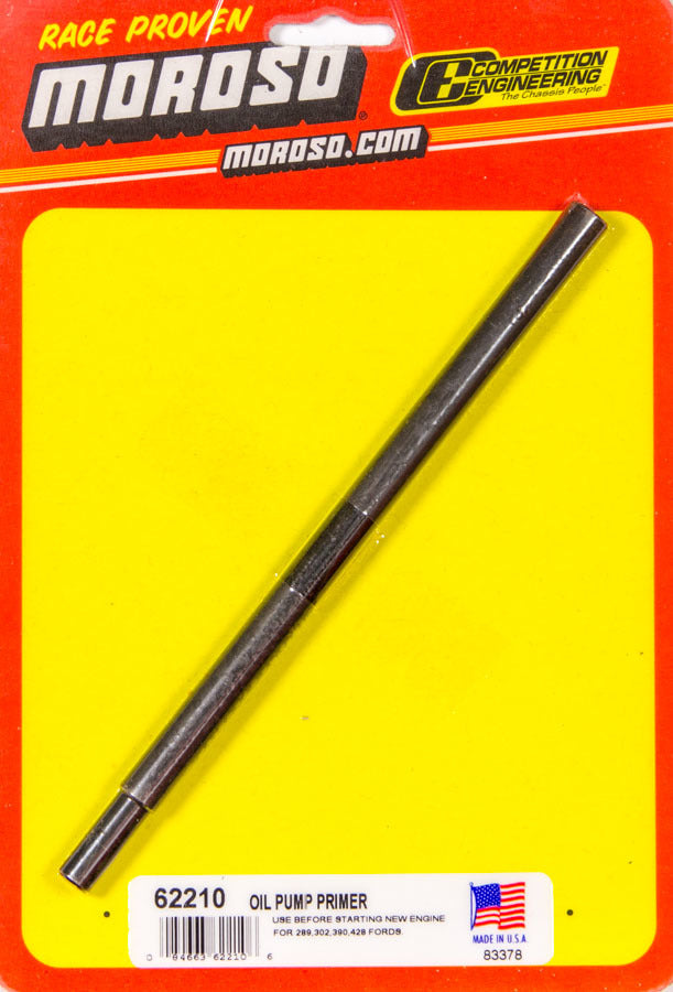 Oil Pump Primer - 3/8 in Drill Chuck - Steel - Black Oxide - 1/4 in Hex Male Drive Ford - Each