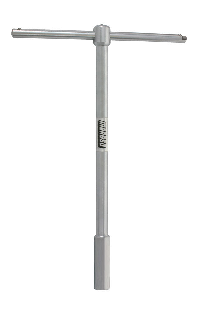 T-Handle Wrench - Oil Pan - 7/16 in Hex Head - 12 in Long - Magnetized Socket - Steel - Chrome - Each