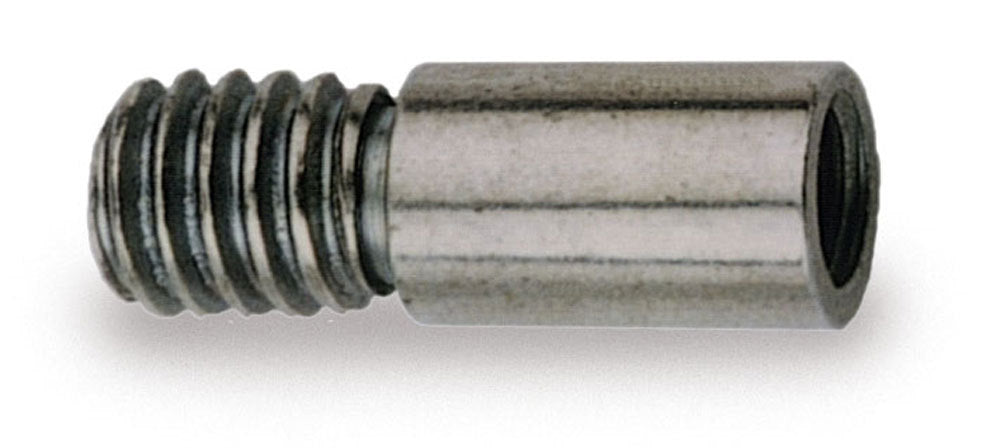Air Cleaner Stud Adapter - 5/16-18 in Male Thread to 1/4-20 in Female Thread - 0.875 in Long - Steel - Zinc Plated - Each