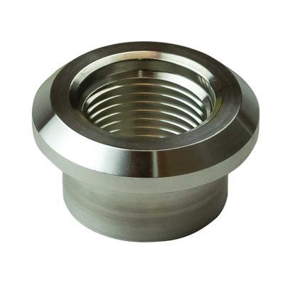 Bung - 10 AN Female O-Ring - Weld-On - Aluminum - Natural - Each