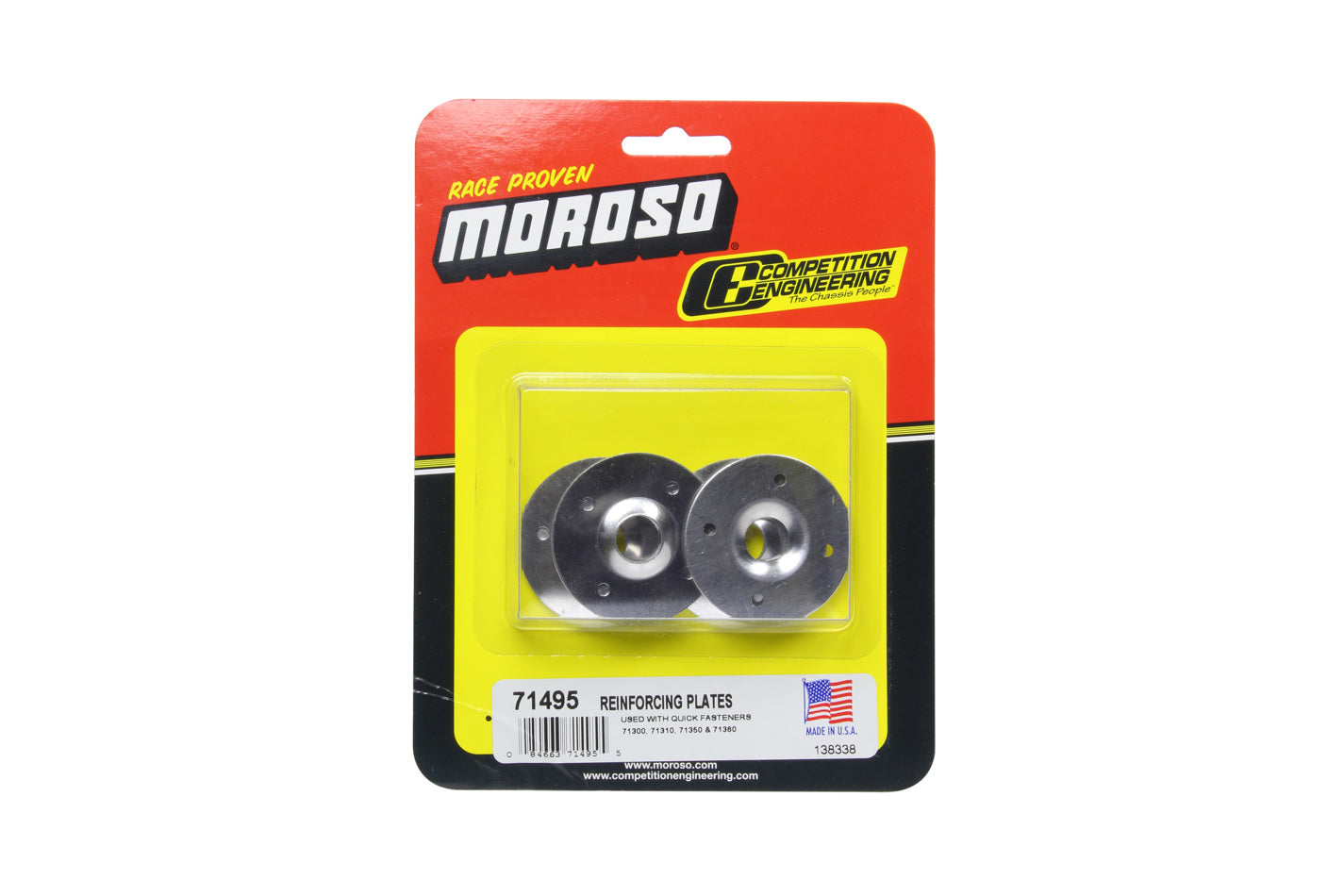 Reinforcement Plate - Quick Release Fastener - Large 1-3/4 in Diameter - Aluminum - Natural - Set of 10