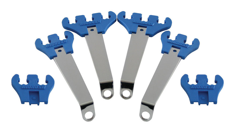Spark Plug Wire Loom - Valve Cover Mount - 7-9 mm - Blue / Chrome - Universal - Kit