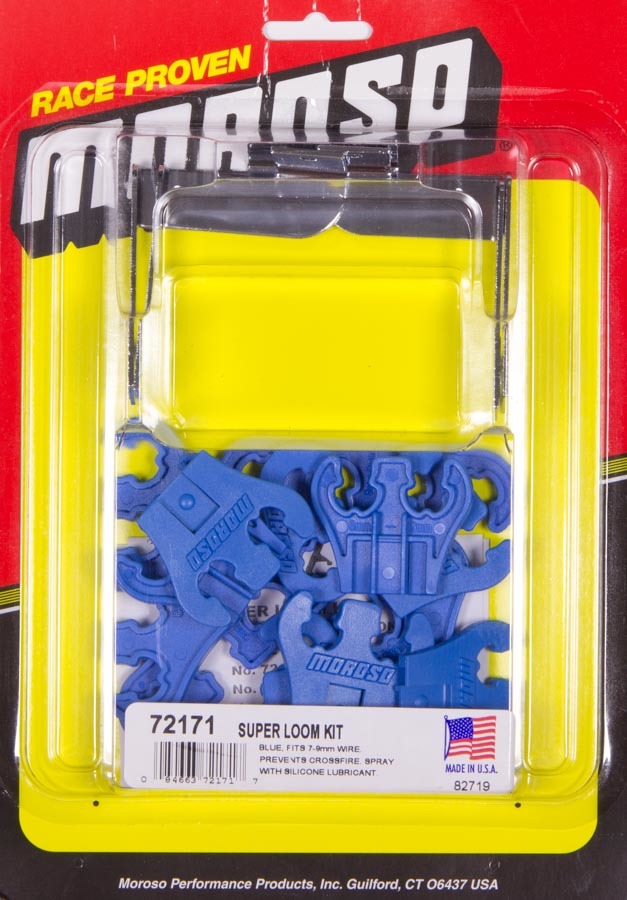 Spark Plug Wire Loom - Super Loom - Valve Cover Mount - 7-9 mm - Blue / Chrome - Universal - Kit
