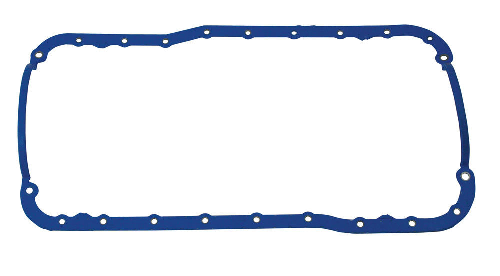 Oil Pan Gasket - 1-Piece - Steel Core Rubber - Dimpled Rail Pan - Small Block Ford - Each
