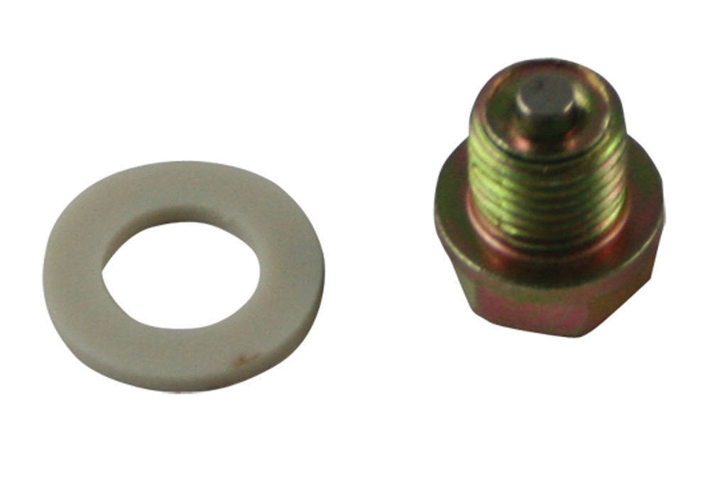 Drain Plug - 14 mm x 1.50 Thread - 3/4 in Hex Head - Nylon Washer - Magnetic - Steel - Zinc Oxide - Each