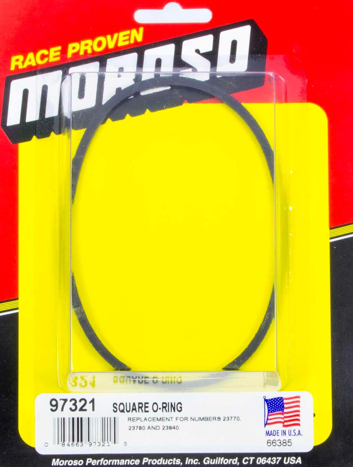 O-Ring - Square - Rubber - Moroso Oil Filter Bypass Plates - Each
