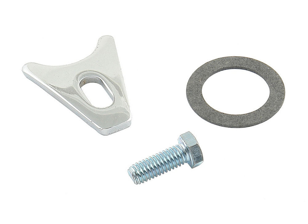 Distributor Hold Down - Bolt Mounted - Hardware Included - Steel - Chrome - Chevy V8 - Each