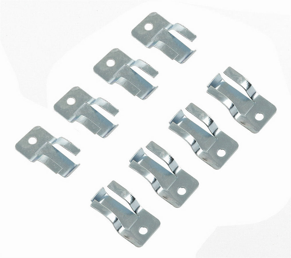 Rocker Arm Oil Deflector - Valve Adjustment - Steel - Cadmium - Hollow Feed Through Pushrods - Set of 8