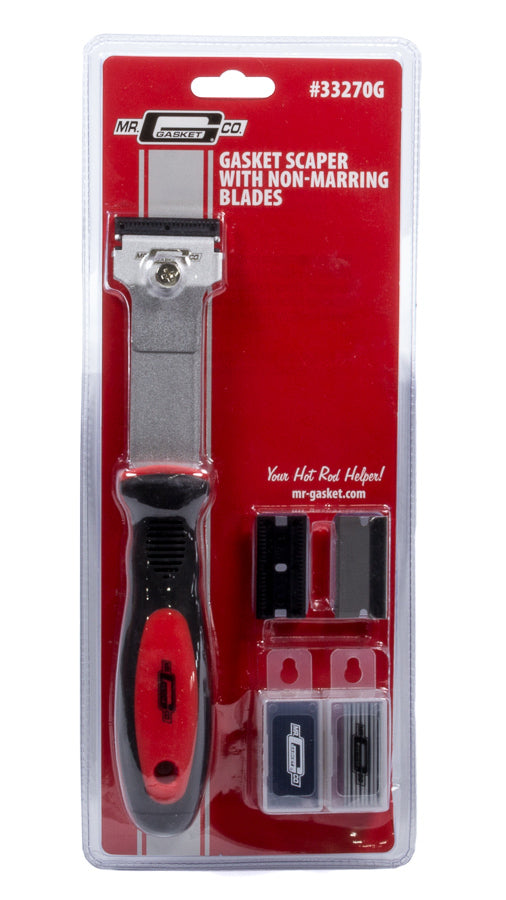 Gasket Scraper - Non-Marring - Rubber Gripped Handle - Razor Blades Included - Kit