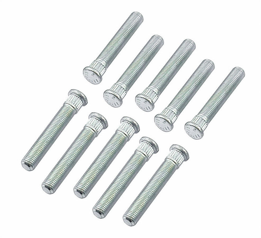 Wheel Stud - 7/16-20 in Thread - 2.625 in Long - 0.480 in Knurl - Steel - GM 1963-75 - Set of 10