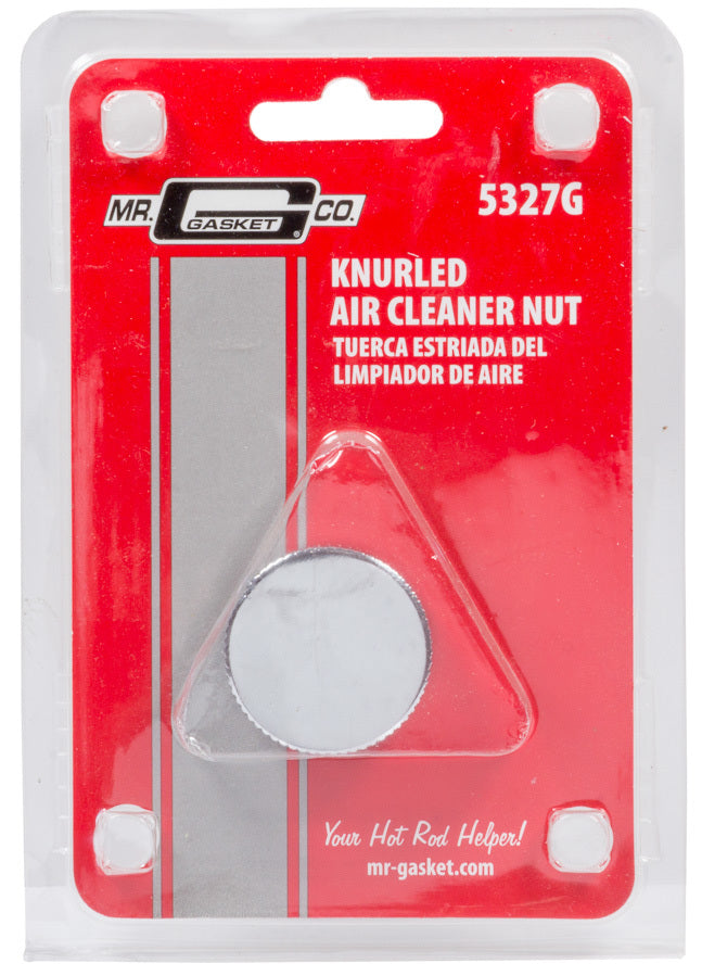 Air Cleaner Nut - Thumb Screw - Knurled - 1/4-20 in Thread - Steel - Chrome - Each