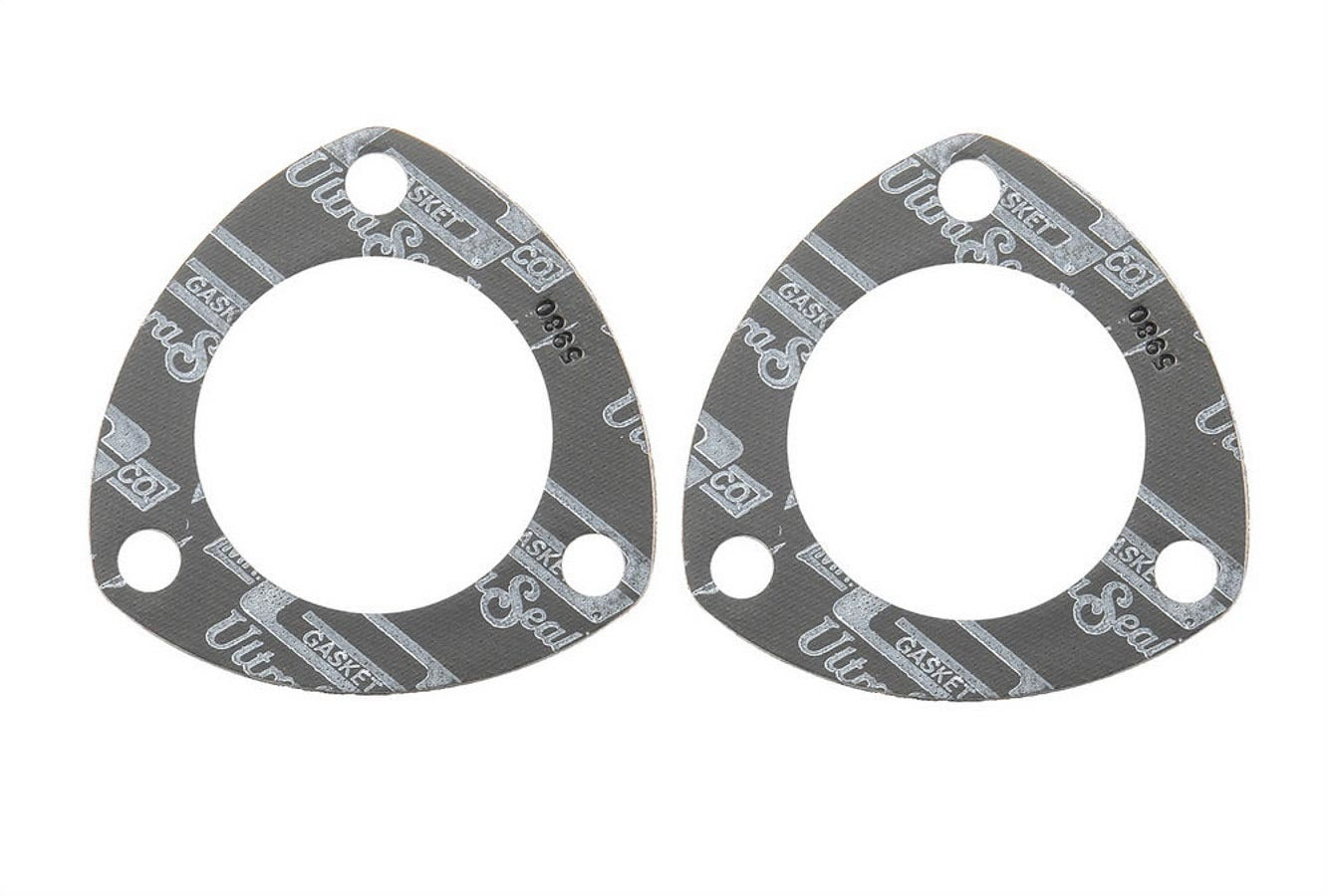 Collector Gasket - Ultra-Seal - 0.062 in Thick - 2.5 in Diameter - 3-Bolt - Steel Core Laminate - Pair