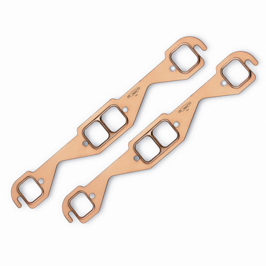 Engine & Accessories Header / Manifold Gasket - Copperseal - 1.450 x 1.550 in Rectangle Port - Copper - Small Block Chevy - Pair