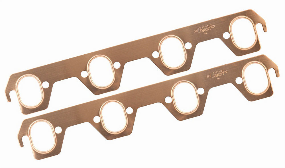 Engine & Accessories Header / Manifold Gasket - Copperseal - 1.250 x 1.750 in Oval Port - Copper - Small Block Ford - Pair