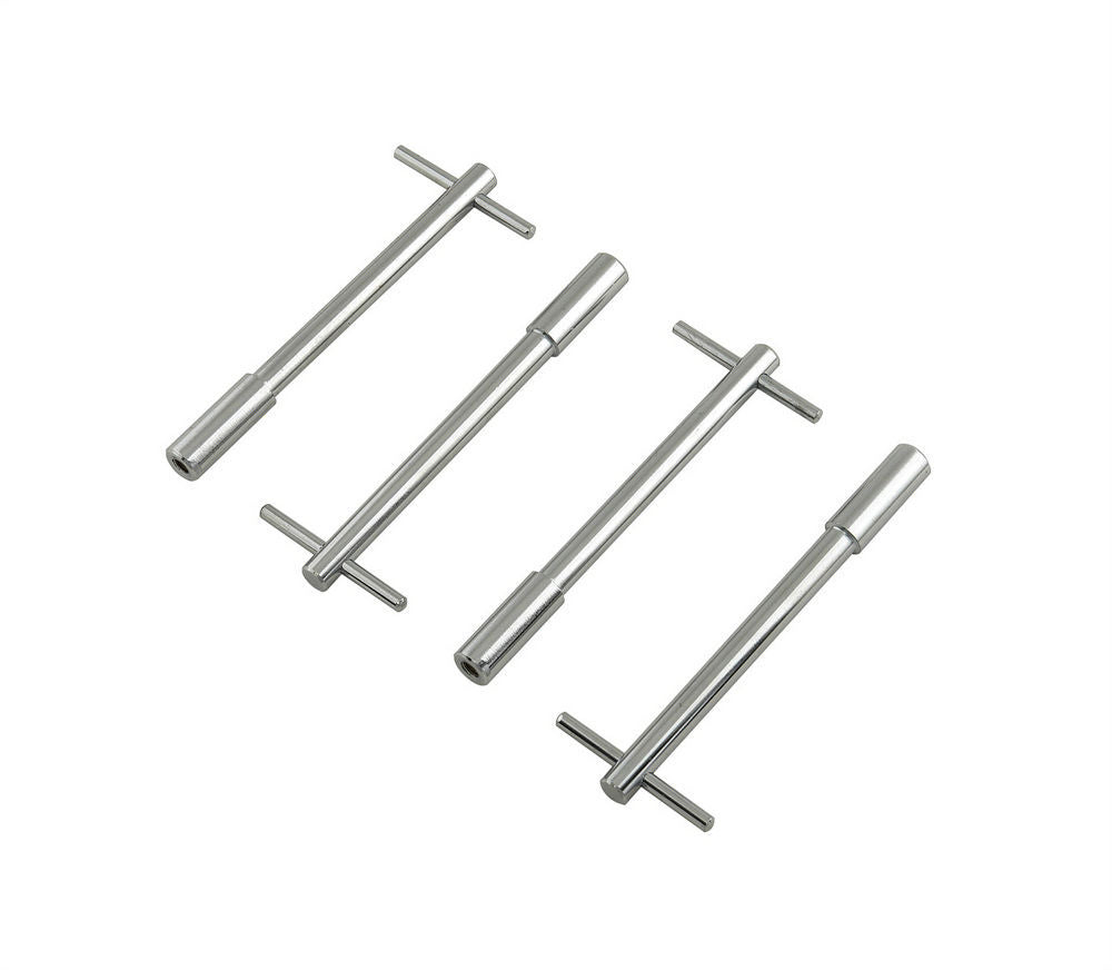 Valve Cover Fastener - Stud - 1/4-20 in Thread - 1.500 in Long - Wing Nuts - 5 in Long - Steel - Chrome - Set of 4
