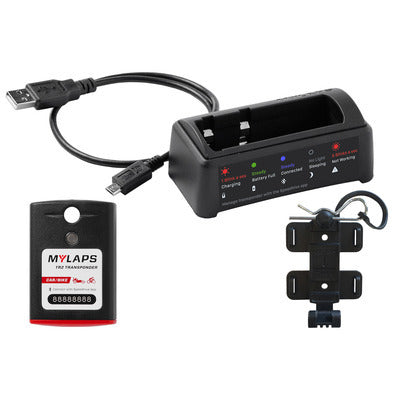 Transponder - TR2 - 1 Year Subscription - Charge Cradle / USB Cable / Vehicle Mount - MYLAPS Car / Bike Systems - Kit